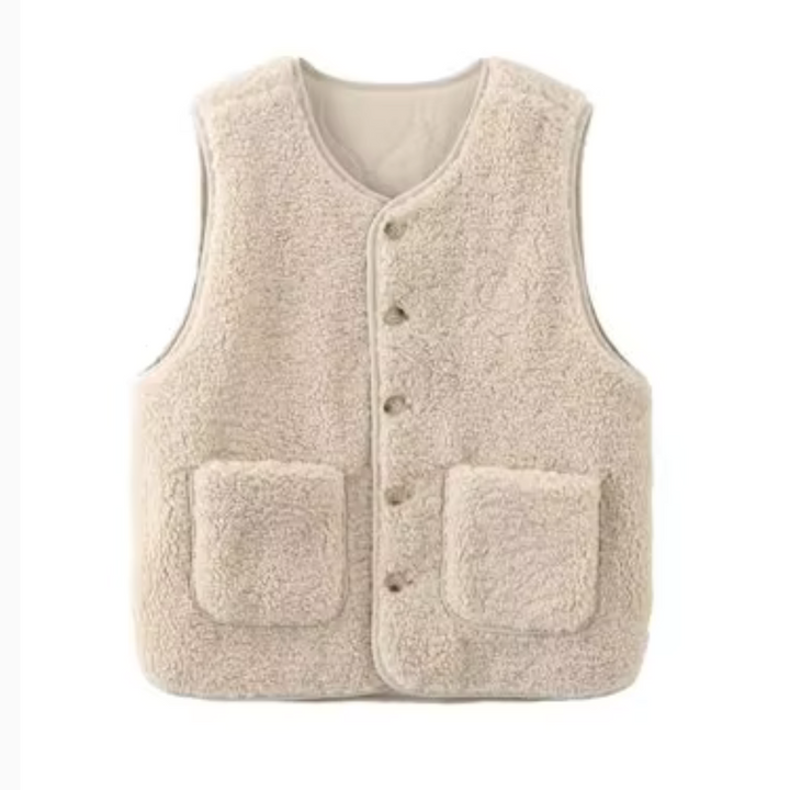 Stilla | Vest med Knapper I Fleece