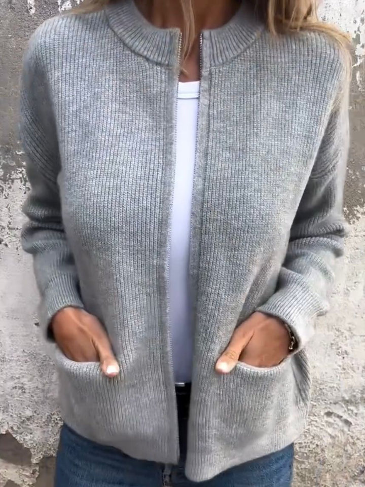 Stilla | Slim Fit Pullover Åben Foran Til Kvinder
