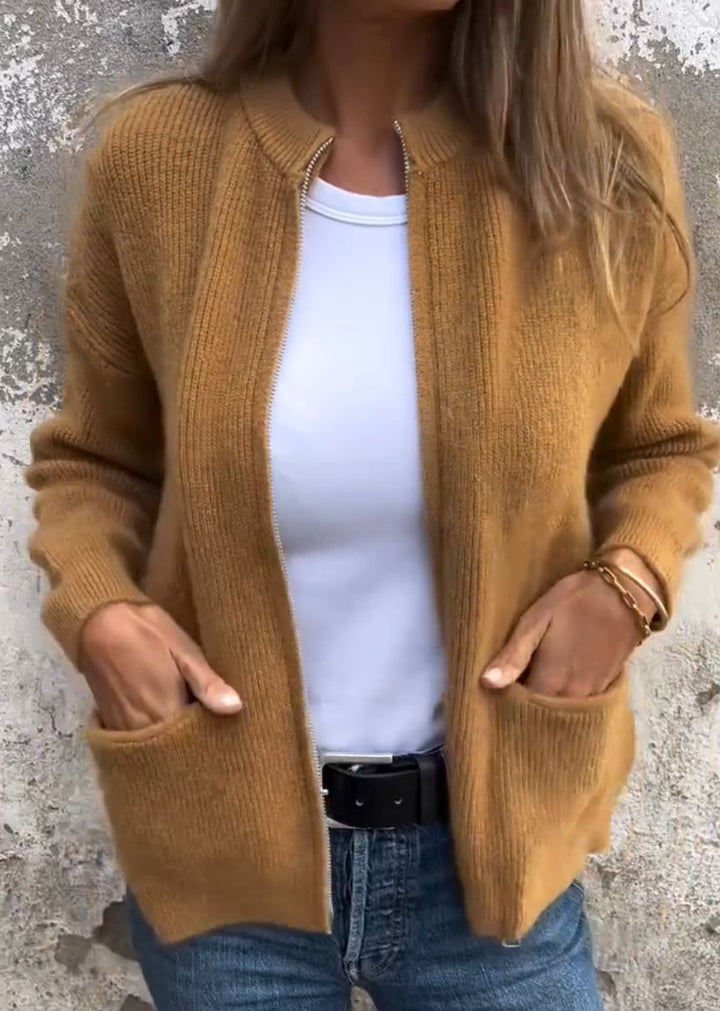 Stilla | Slim Fit Pullover Åben Foran Til Kvinder