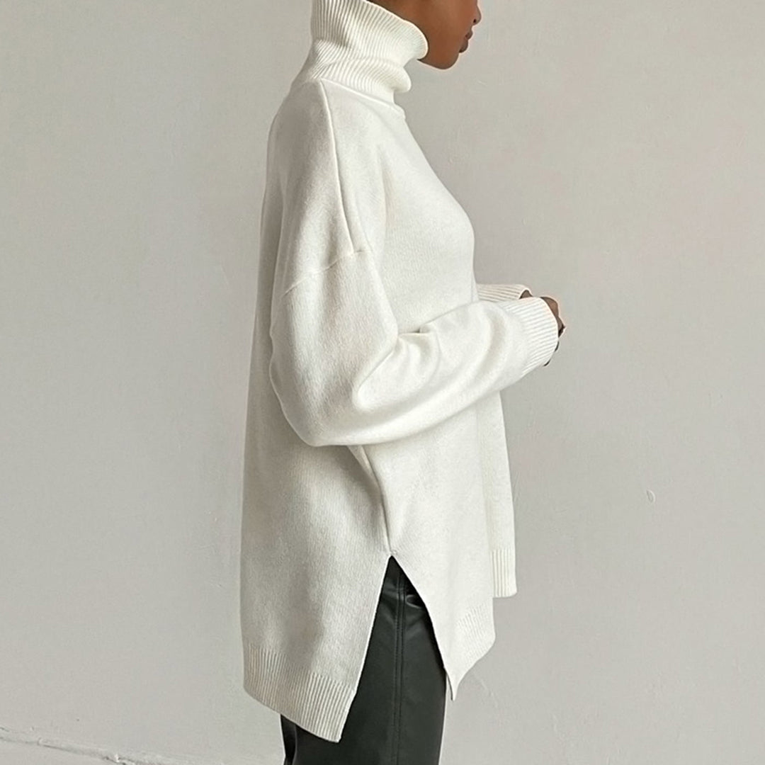 Stilla | Højkravepullover med Lange Ærmer