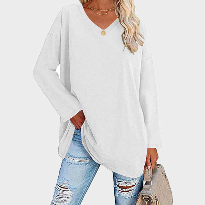 Stilla | Elegant Bluse med Lange Ærmer og V-hals