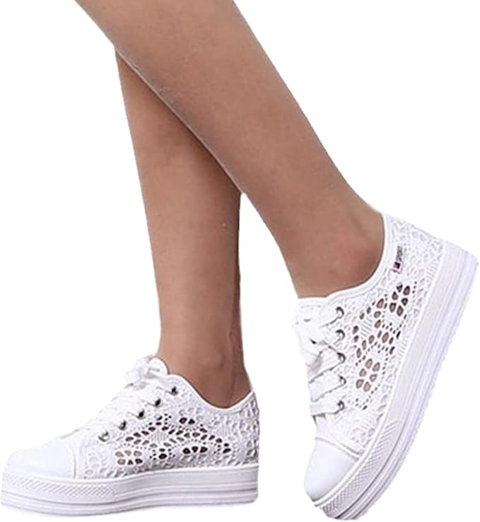 Stilla | Flade Sneakers Med Blonder