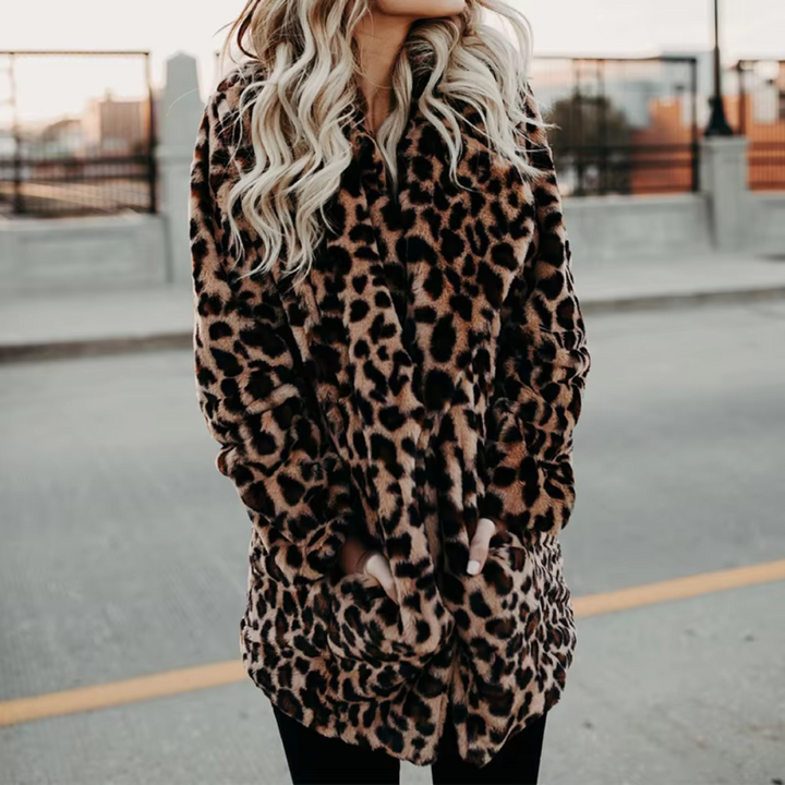 Stilla | Fashionable leopard print coat ladies