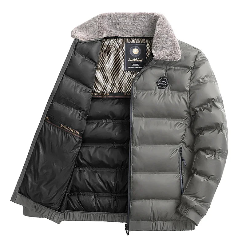 Stilla | Herre – Varm Parka med Ombukket Krave