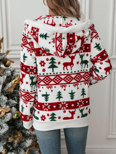 Stilla | Jule-Hoodie Dame Strik Rensdyr Pullover