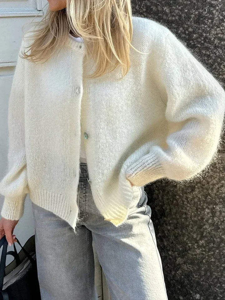 Stilla | Y2K Knaplukning Strik Fritids Blød Cardigan Jakke