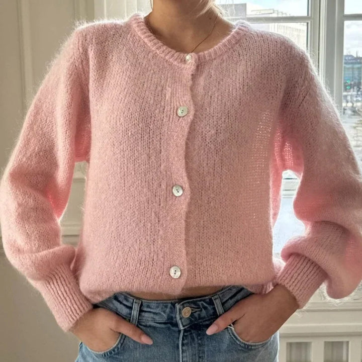 Stilla | Y2K Knaplukning Strik Fritids Blød Cardigan Jakke