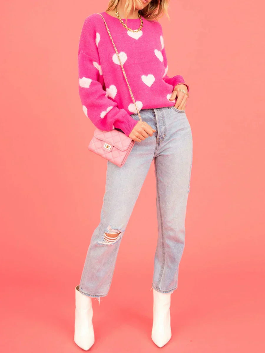 Stilla | Blød og Behagelig Sweater Med Hjerter