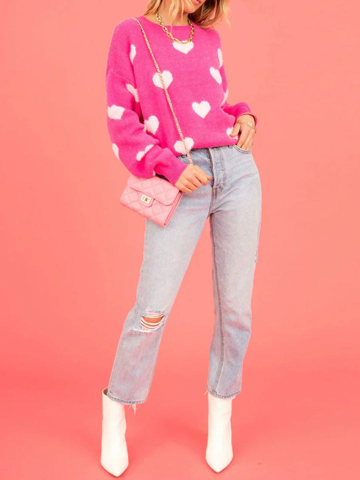 Stilla | Blød og Behagelig Sweater Med Hjerter