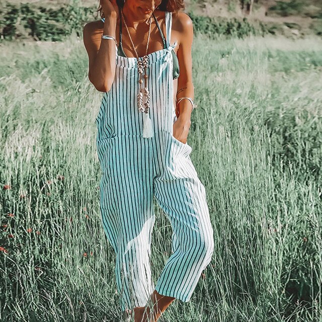 Stilla | Stribet print Løse jumpsuits