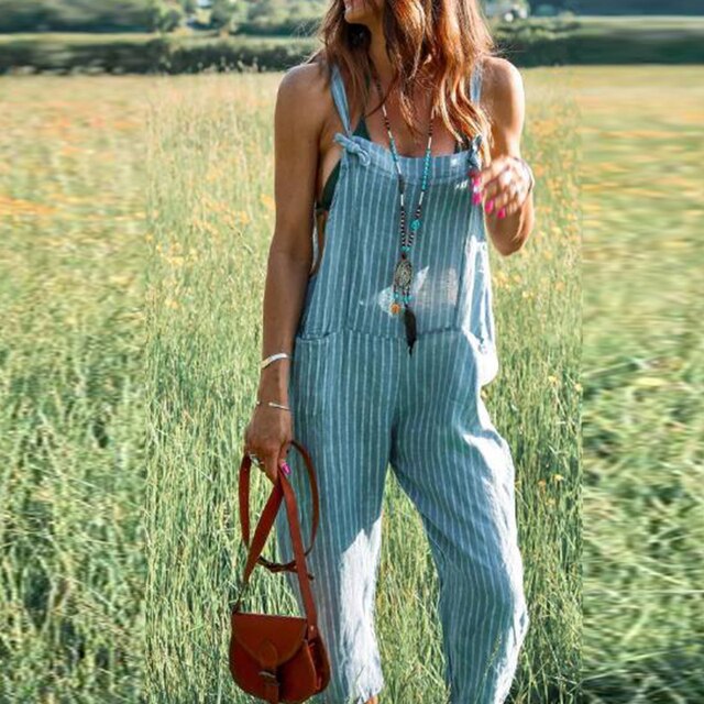 Stilla | Stribet print Løse jumpsuits