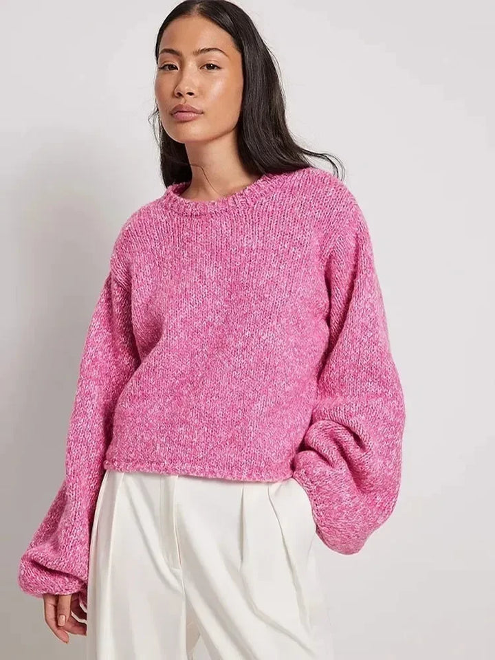 Stilla | Cropped top med lange ærmer og ryggsplit