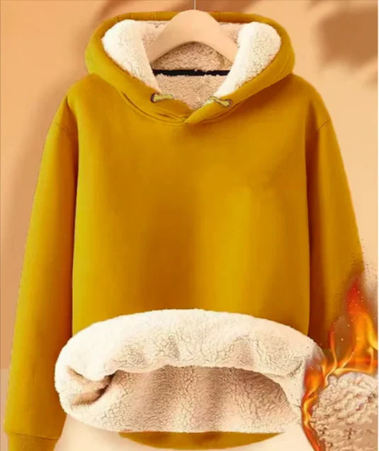Stilla | Sweatshirt med Sherpa-fyr med hætte