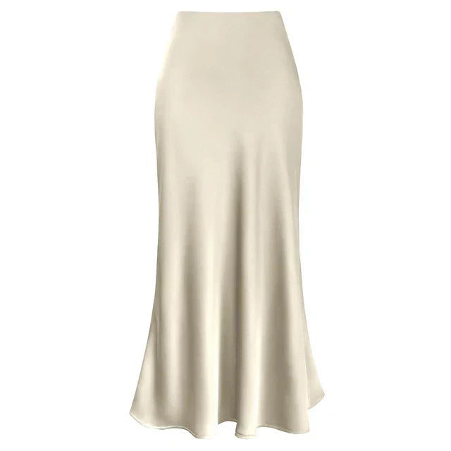 Stilla | Trendy Satinmaxikjole, Skinnende