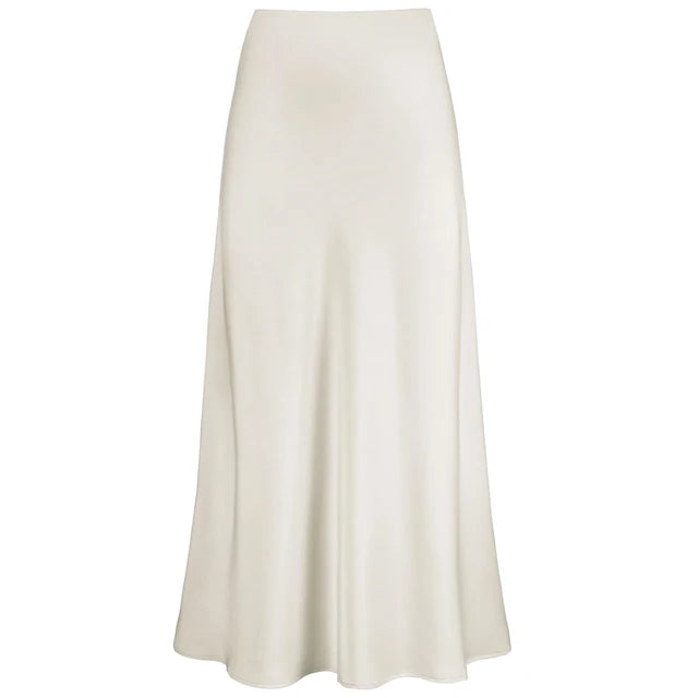 Stilla | Trendy Satinmaxikjole, Skinnende