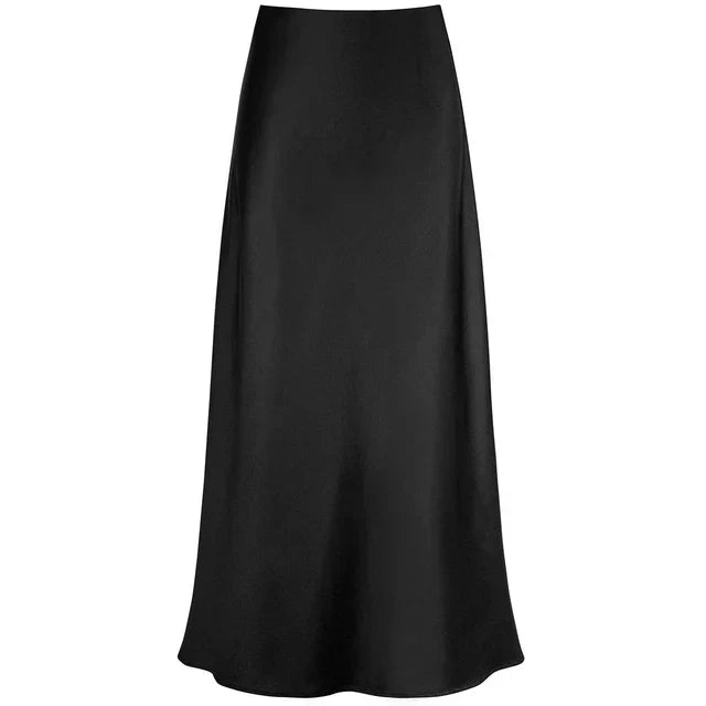 Stilla | Trendy Satinmaxikjole, Skinnende