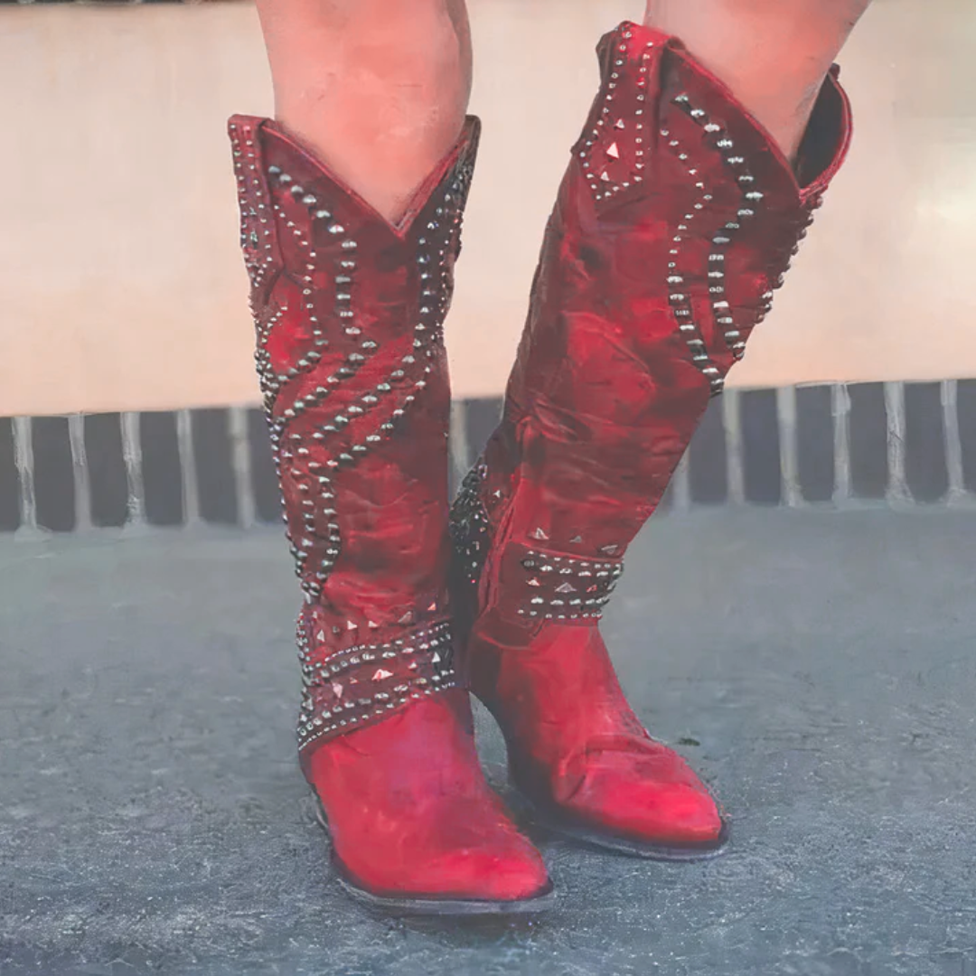 Stilla | Nitter Chunky Heel Knælange Støvler