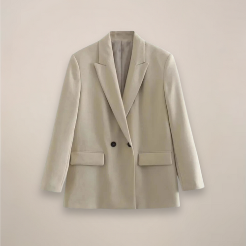 Stilla | Oversized Dobbeltbreasted Blazer Frakke – Lang Smart Jakke til Efterår/Vinter