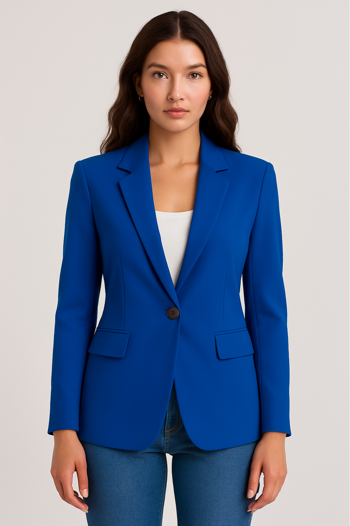 Stilla | Skræddersyet Blazer – Enknap – Slim Fit – Blå