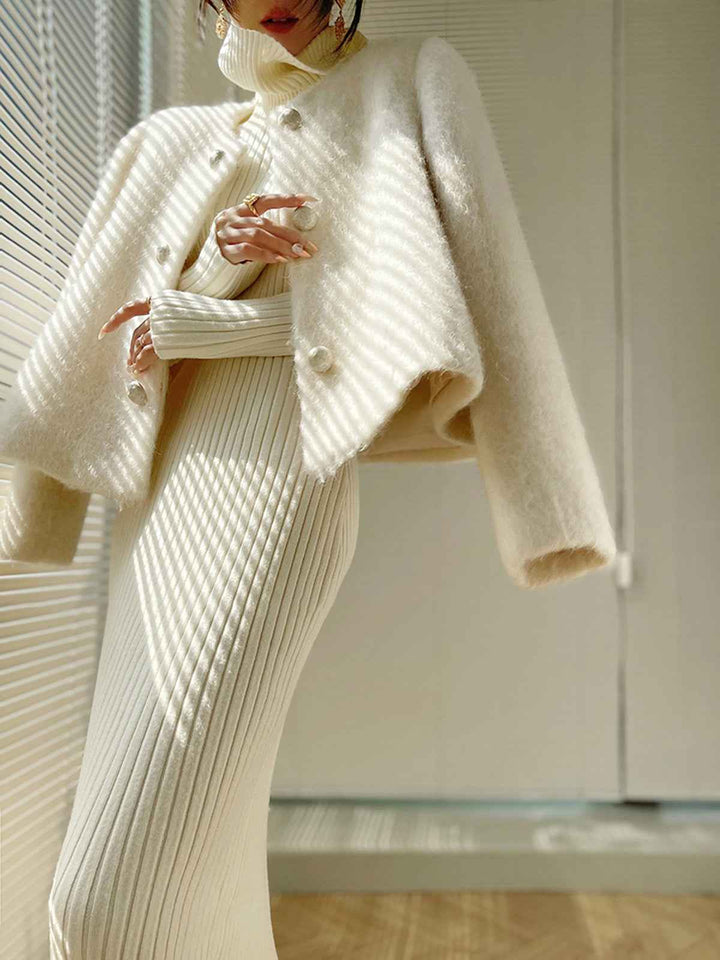 Stilla | Frakke Dame - Elegant Kort Knap-Front-Design til Varme