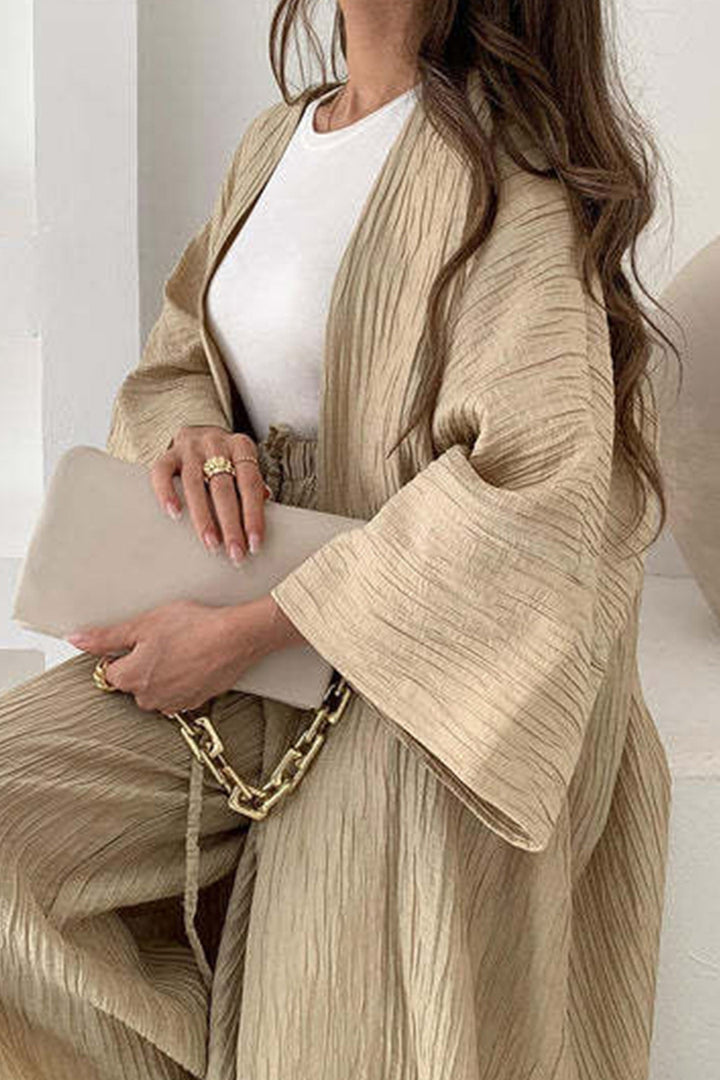 Stilla | Kostume Strikjakke Med Åben Forreste Del og Plissé Struktur
