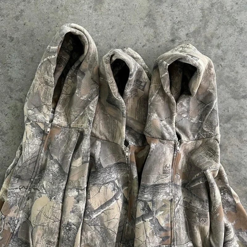 Stilla | Retro Unisex Hoodie med Camouflage-Mønster
