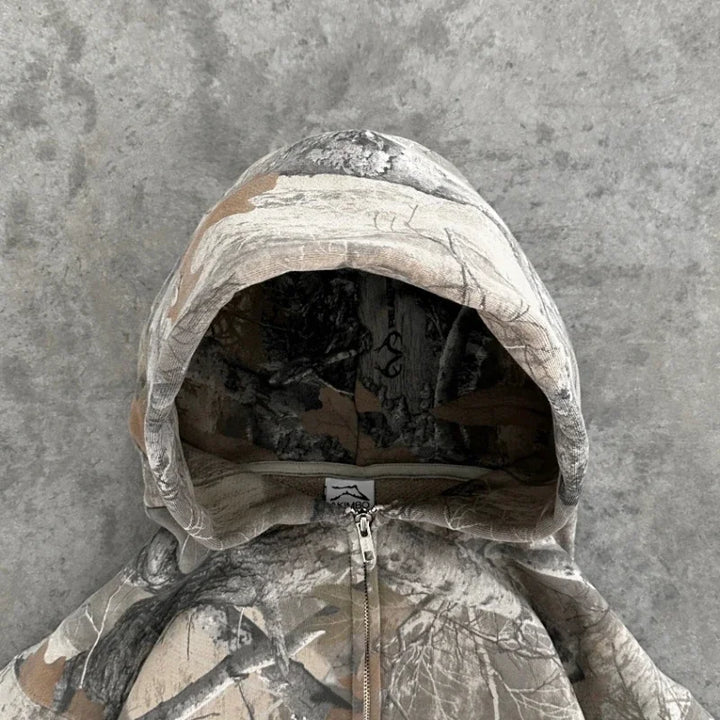 Stilla | Retro Unisex Hoodie med Camouflage-Mønster