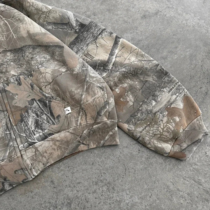 Stilla | Retro Unisex Hoodie med Camouflage-Mønster