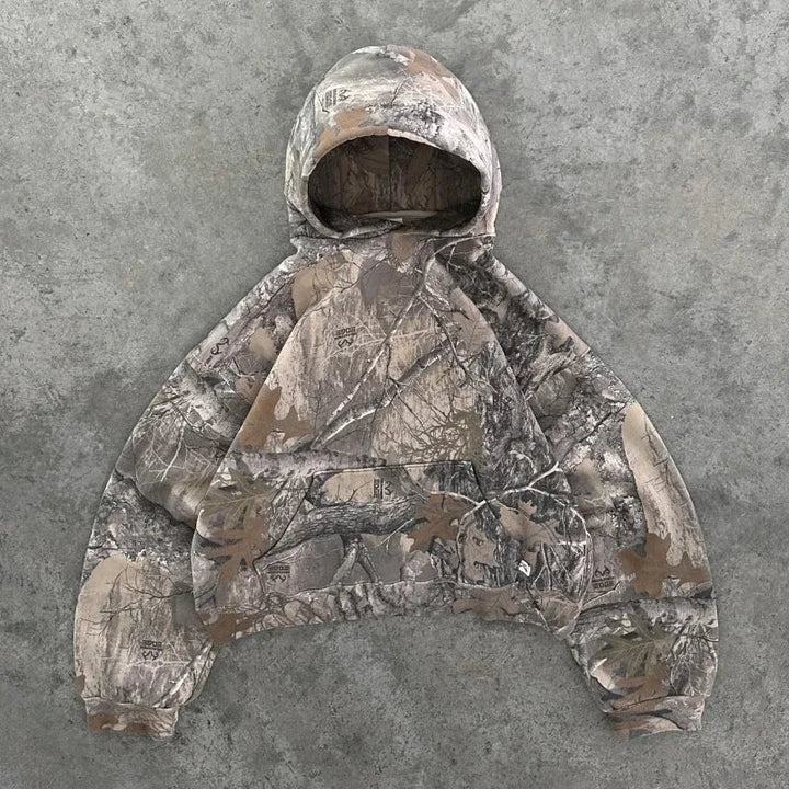Stilla | Retro Unisex Hoodie med Camouflage-Mønster