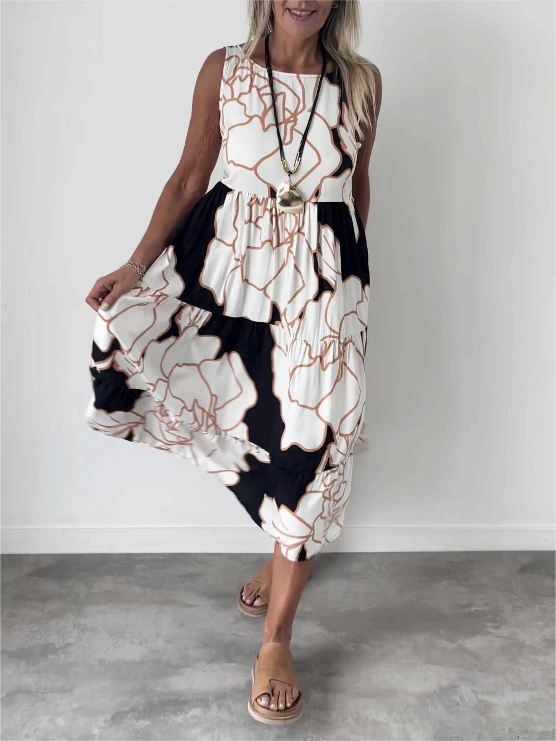 Stilla | Abstrakt blomsterkjole