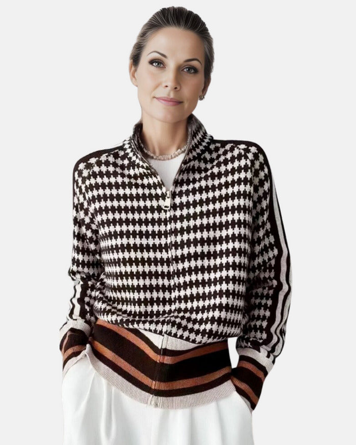 Stilla | Bluse af net med lynlås