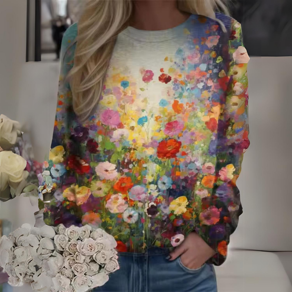 Stilla | Blomst Langærmet Fritidsskjorte