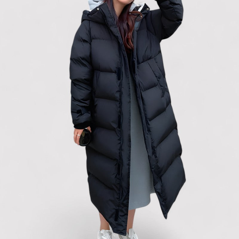 Stilla | Puffer-parka med hætte dame vinterjakke