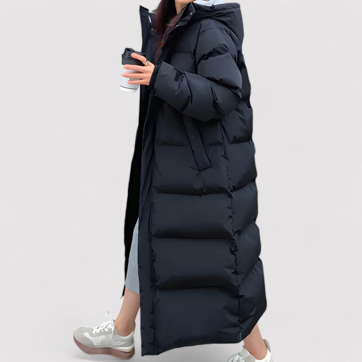 Stilla | Puffer-parka med hætte dame vinterjakke