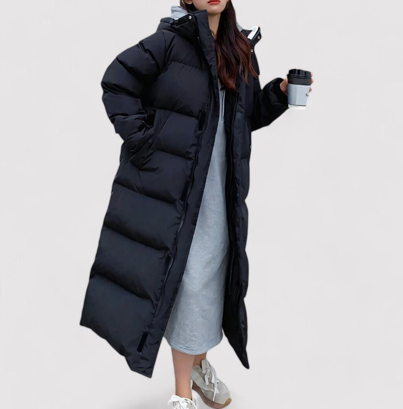 Stilla | Puffer-parka med hætte dame vinterjakke