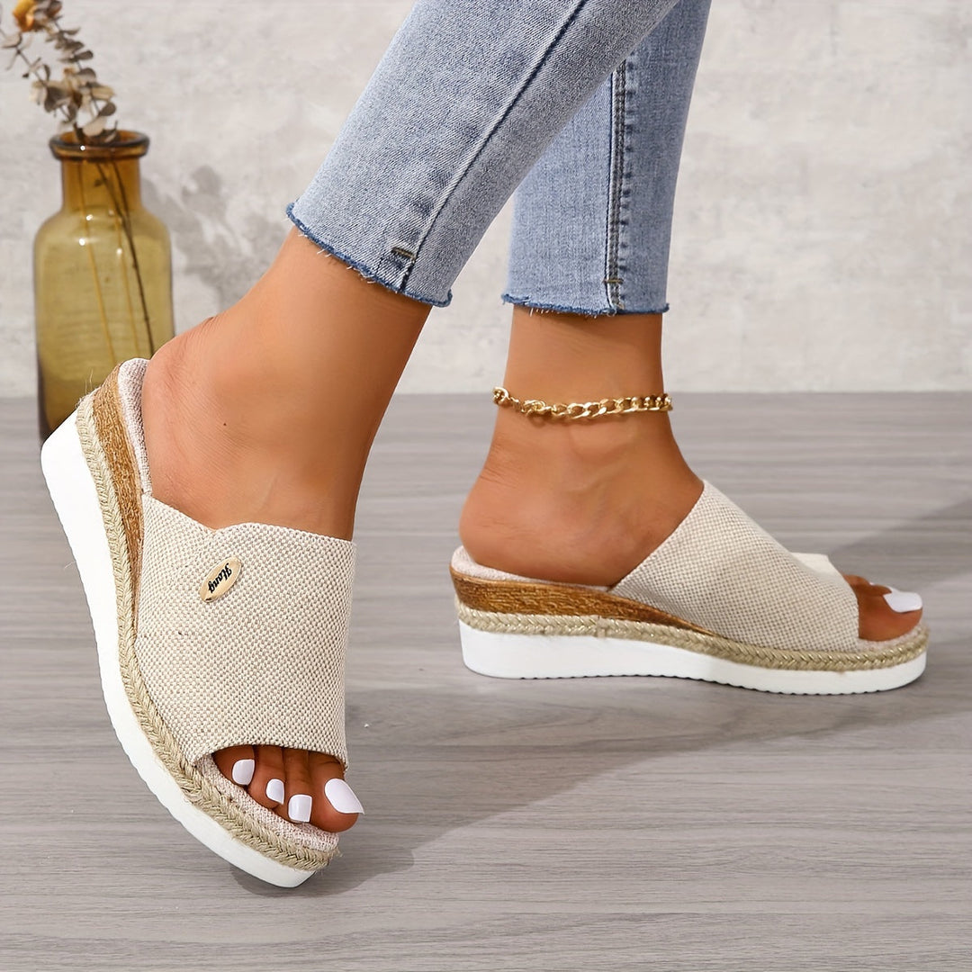 Stilla | Dame Sandaler På Platform Komfortable Slip on Kilehæle Til Sommer