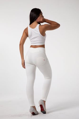 Stilla | Stramme Hvide Leggings Med Høj Talje