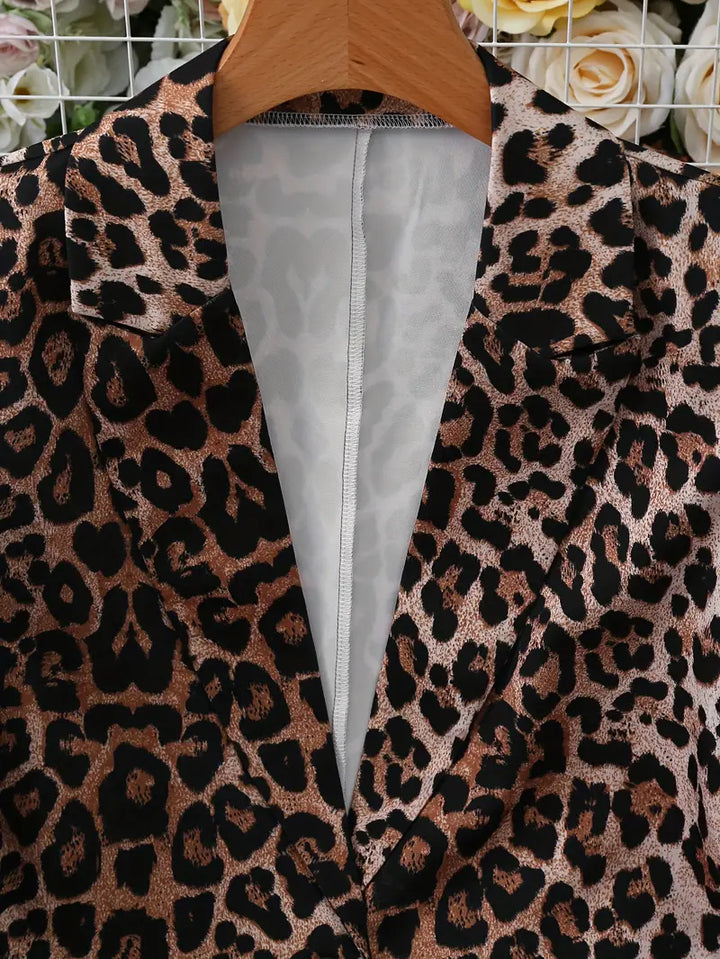 Stilla | Elegant Blazer Med Leopardmønster