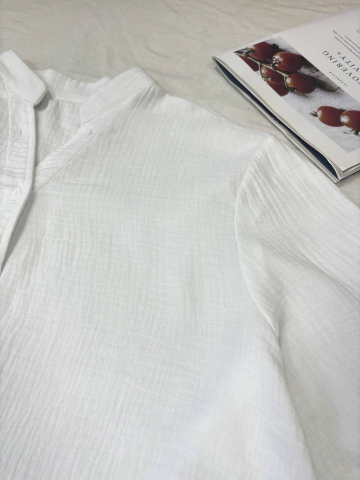 Stilla | Bluse Plus Size Med Knaplukning, Afslappet, Med Lange Ærmer Og Lommer