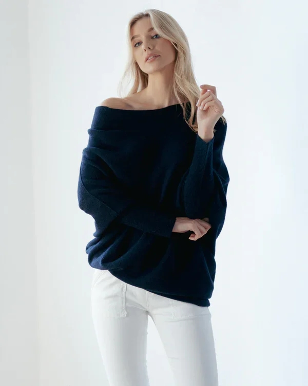 Stilla | Asymmetrisk Draperet Pullover