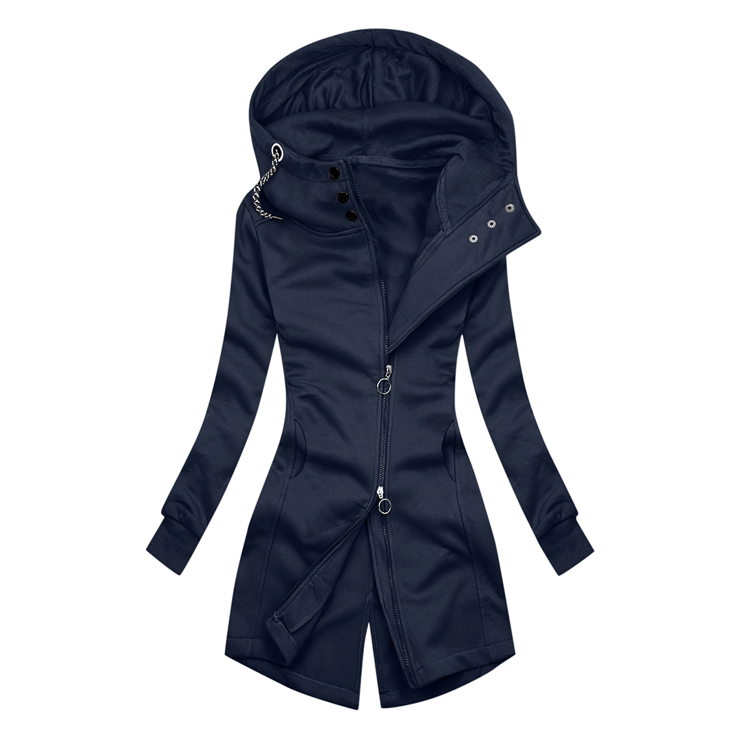 Stilla | Dame Slim Fit Hoodie med høj krave Jakke