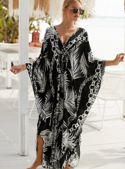 Stilla | Løs, Bred Kjole med Boho Print