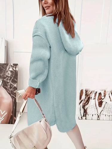 Stilla | Lang Strik Cardigan Med Hue