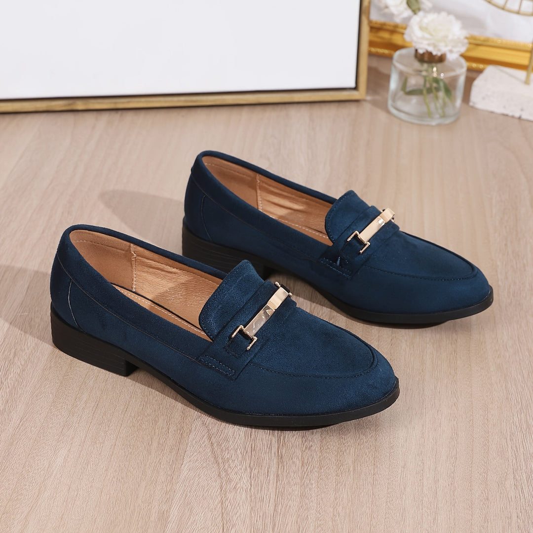Stilla | Dames Loafers Med Metaliske Accenter Komfortable Slip on Sko