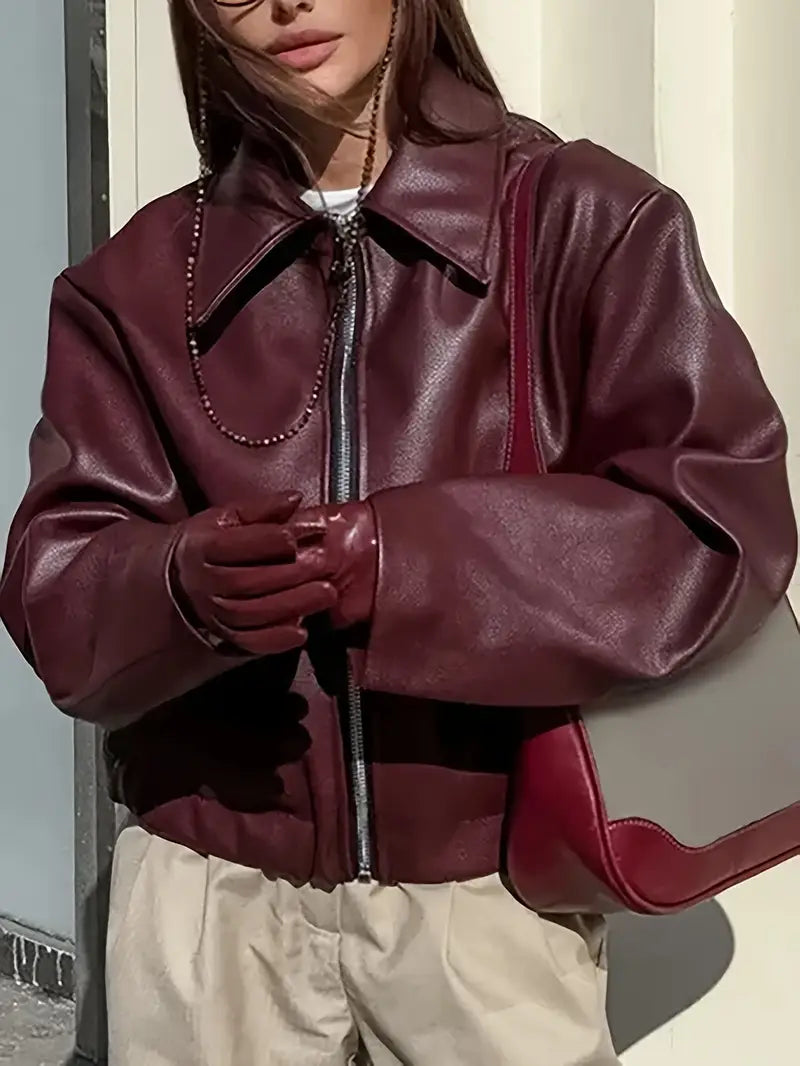 Stilla | Elegant Oversized Læderjakke