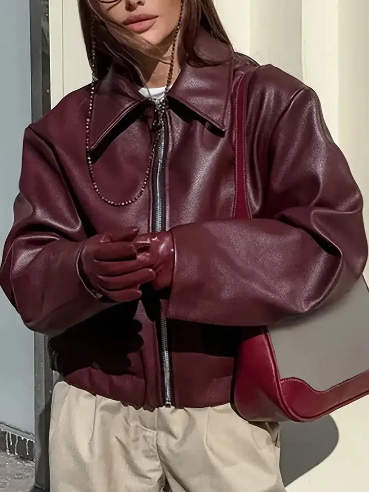 Stilla | Elegant Oversized Læderjakke