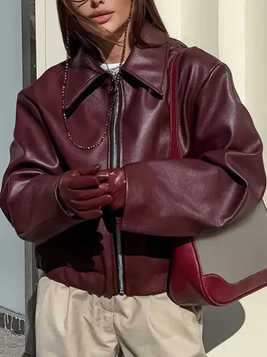 Stilla | Elegant Oversized Læderjakke