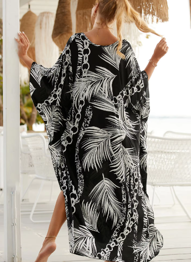 Stilla | Løs, Bred Kjole med Boho Print
