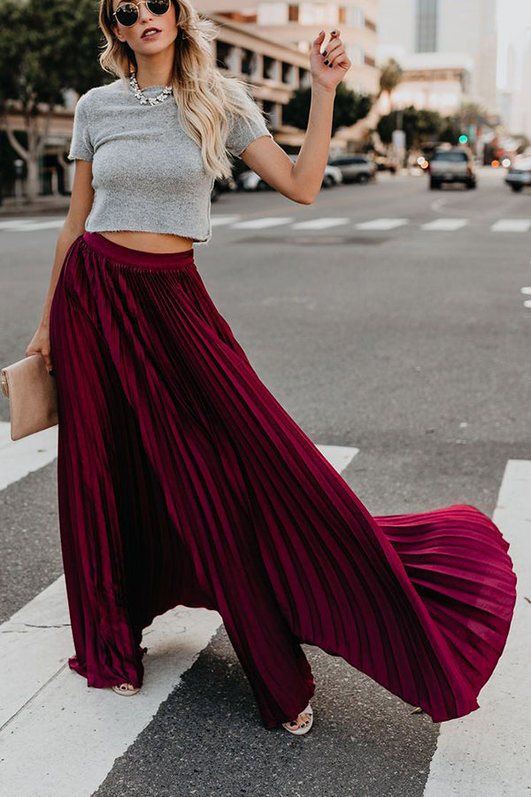 Stilla | for Eternity Plisseret Maxi Nederdel