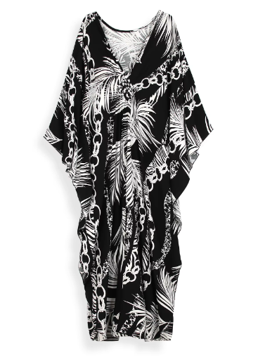 Stilla | Løs, Bred Kjole med Boho Print
